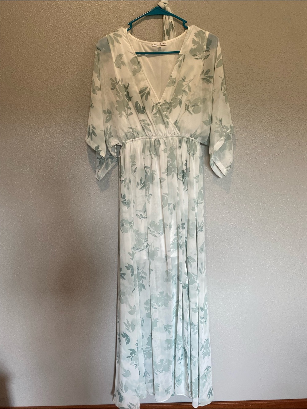 Baltic Born Pale Mint Floral Wrap Maxi Dress